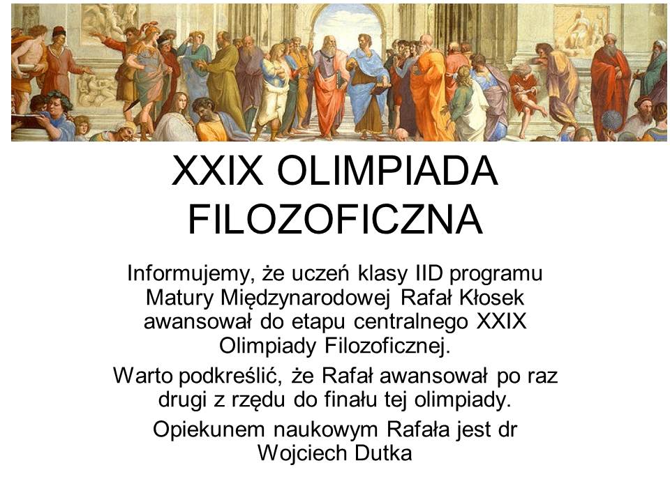XXIX OLIMPIADA FILOZOFICZNA