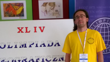 Andrzej Zięba z klasy III D finalistą XLIV Olimpiady Geograficznej