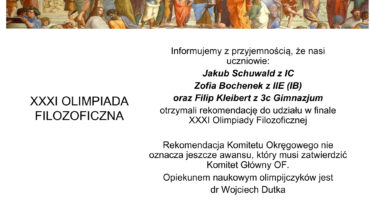 XXXI OLIMPIADA FILOZOFICZNA