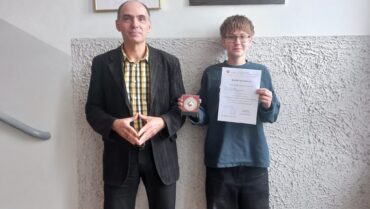 Wojciech Zajączkowski z tytułem finalisty  Olimpiady Wiedzy o Wynalazczości